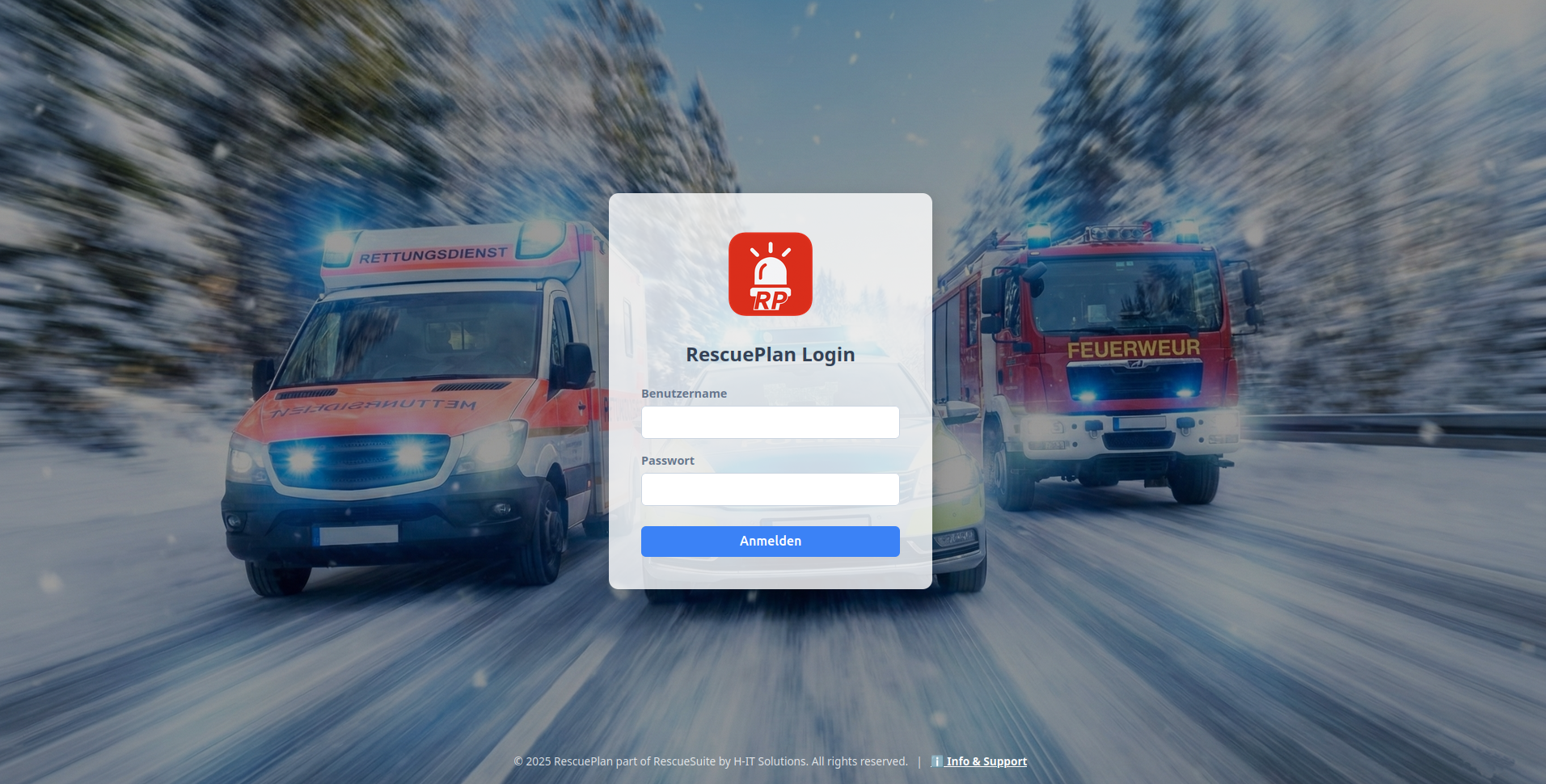 Screenshot of the rescue.Plan dispatch management interface